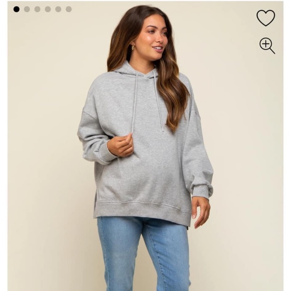 Pink Blush Gray Hoodie - Picture 1 of 2